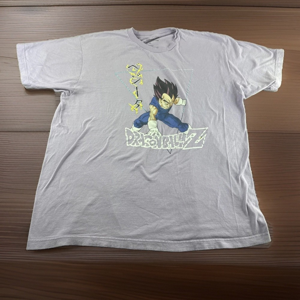Dragon Ball Z Vegeta T-Shirt XL Purple Short Sleeve Crewneck Manga Anime READ